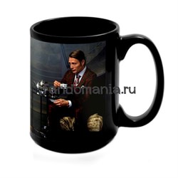 Большая черная кружка "Ганнибал и Уилл" (Ганнибал) 7287 - фото 17092