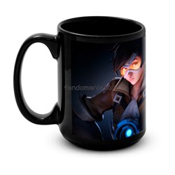 Большая черная кружка "Tracer" (Overwatch) 7468 - фото 18031