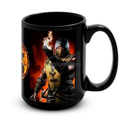 Большая черная кружка "Mortal Combat" 7512 - фото 18251