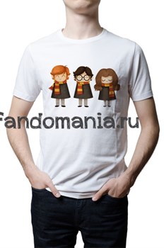 Футболка "Рон Уизли, Гарри Поттер и Гермиона Грейнджер" (Harry Potter) 8707 - фото 22736