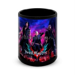 Большая черная кружка "Devil May Cry" 10885 - фото 25066