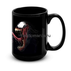 Большая черная кружка "Веном" (Venom) 10895 - фото 25118