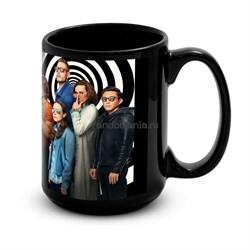 Большая черная кружка "Академия Амбрелла" (Umbrella Academy) 12407