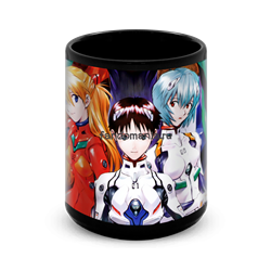 Большая черная кружка "Евангелион" Evangelion 14157 - фото 35578