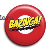 Значок "Bazinga" (Теория большого взрыва) ВТ025BA0 - фото 6812