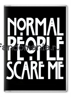Обложка на паспорт "Normal people scare me" (Американская история ужасов) AC007PS0 - фото 7694