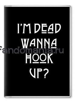 Обложка на паспорт "A`m dead wanna hook up?" (Американская история ужасов) AC018PS0 - фото 7846