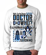 Свитшот "Привет! Я Доктор"  (Доктор Кто) DH135TL1
