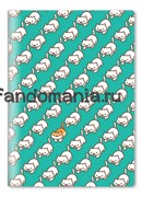 Обложка на паспорт виниловая "Котики" (Neko Atsume) 4901
