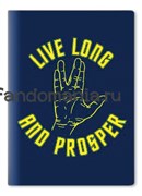 Обложка на паспорт виниловая "Live Long..."  (Стар Трек) 6103