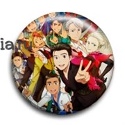 Значок "Юрий на льду" (Yuri on Ice)   6233
