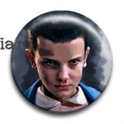 Значок "Одиннадцать. Очень странные дела" (Stranger Things)  6929