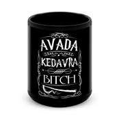 Большая черная кружка "Avada Kedavra" (Гарри Поттер) 7276