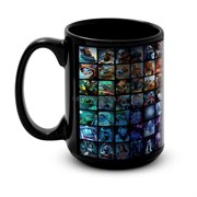 Большая черная кружка "Dota" (Дота) 7323