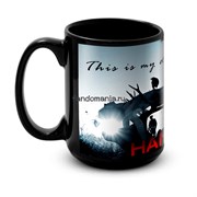 Большая черная кружка "This is my design" (Ганнибал) 7333