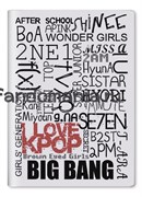 Обложка на паспорт виниловая "I love K-POP" 7435