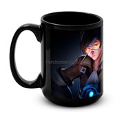 Большая черная кружка "Tracer" (Overwatch) 7468