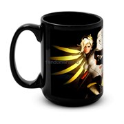 Большая черная кружка "Mercy" (Overwatch) 7469