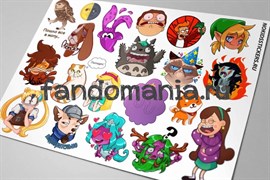 Набор стикеров MEMS  А4  7490