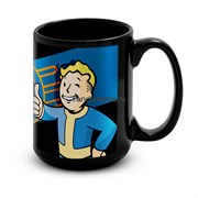 Большая черная кружка "Vault Boy" (Fallout) 7509