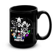 Большая черная кружка "Undertale" 7903