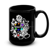 Большая черная кружка "Undertale" 7904