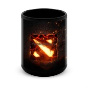 Большая черная кружка "Dota" (Дота) 7911