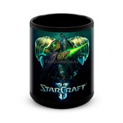Большая черная кружка "Старкрафт" (Starcraft) 7936