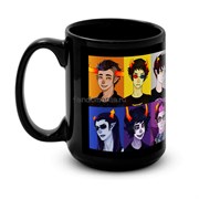 Большая черная кружка "Homestuck" (Хомстак) 7944