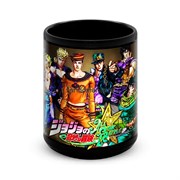 Большая черная кружка "JoJo" (Невероятные приключения ДжоДжо) 7954