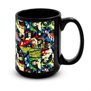 Большая черная кружка "Wonder Woman" 8277