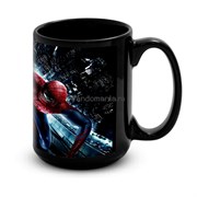Большая черная кружка "Человек паук" (Spider man) 8303