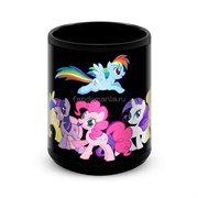 Большая черная кружка "My Little Pony" 8317