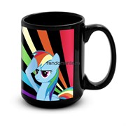 Большая черная кружка "Радуга Дэш" (My Little Pony) 8319