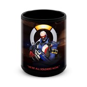 Большая черная кружка "Солдат-76" (Overwatch) 8329