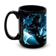 Большая черная кружка "Overwatch" 8338