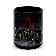 Большая черная кружка "Кредо Ассасина" (Assassin's Creed) 8354