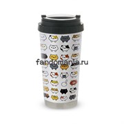 Термокружка стальная "Котики" (Neko Atsume) 8400