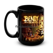 Большая черная кружка "Бенди и чернильная машина" (Bendy and the Ink Machine) 8730