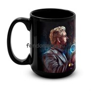 Большая черная кружка "Благие знамения" (Good omens) 10460