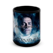 Большая черная кружка "Сверхъестественное" (Supernatural) 10731