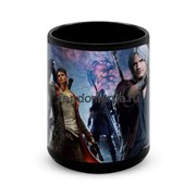 Большая черная кружка "Devil May Cry" 10889