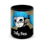 Большая черная кружка "Салли Фейс" (Sally Face) 11089