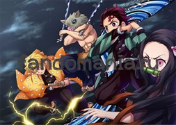 Открытка "Клинок, рассекающий демонов" (Kimetsu no Yaiba) 11836