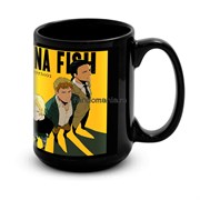Большая черная кружка "Банановая рыба" 12970