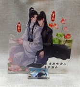 Акриловый стенд "Хаски и его учитель Белый Кот" Эрха 2ha 14926