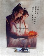 Акриловый стенд "Хаски и его учитель Белый Кот" Эрха 2ha 14927