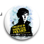 Значок "I believe..." (Шерлок) SH054ВA0