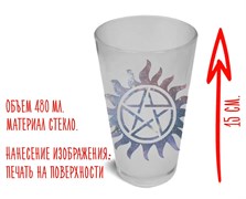 Стакан стеклянный матовый "Сверхъествественное" Supernatural 15586