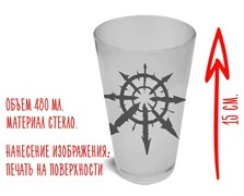 Стакан стеклянный матовый "Хаос" Вархаммер 40.000 Warhammer 40.000 15589